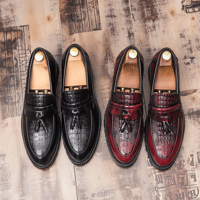 Casual And Stylish Men's Business Formal Shoes With Retro British Style And Tassel Leather Shoes