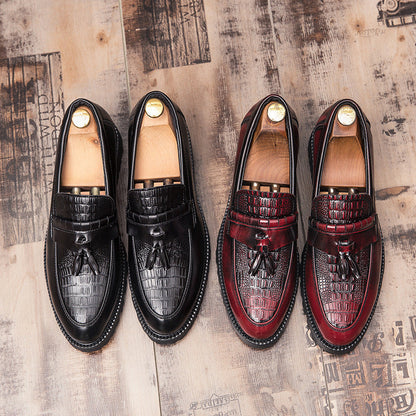 Casual And Stylish Men's Business Formal Shoes With Retro British Style And Tassel Leather Shoes