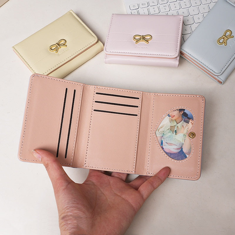 Short Simple Womens Coin Purse With Multiple Card Slots
