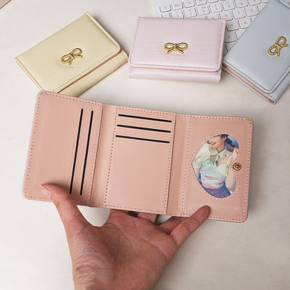 Short Simple Womens Coin Purse With Multiple Card Slots
