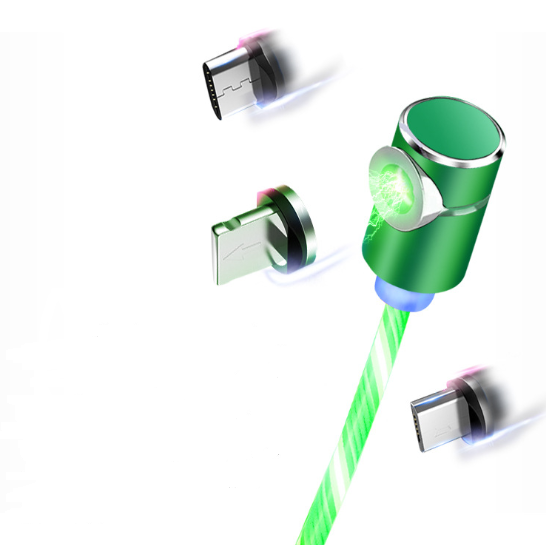 1m Elbow Streamer Data Cable Magnetic USB/Type C/Micro Cable Fast Chargeing Cable