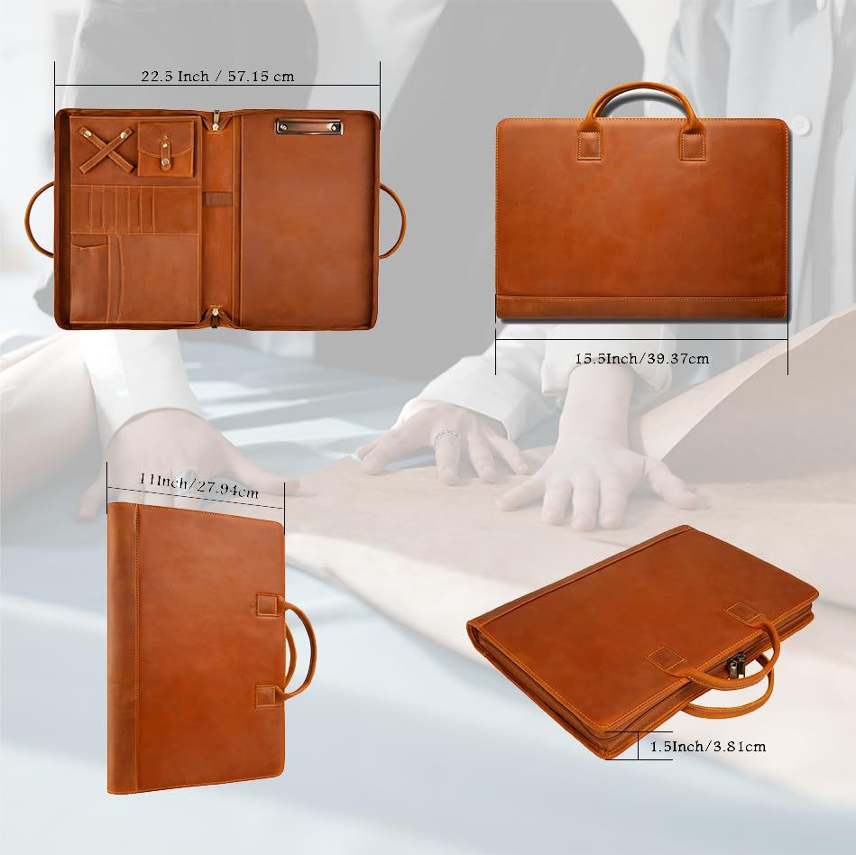 New Arrival Vintage-Style Briefcase Made From Full-Grain Crazy Horse Leather