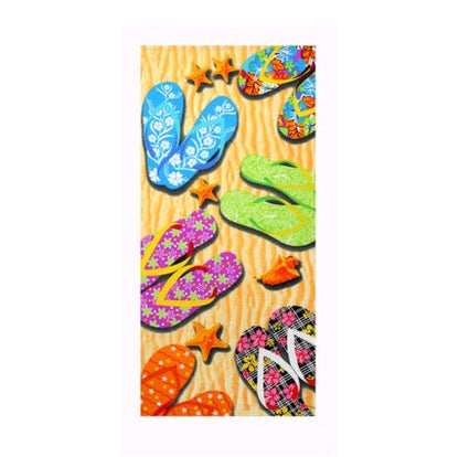 Flamingo Print Microfiber Beach Towel