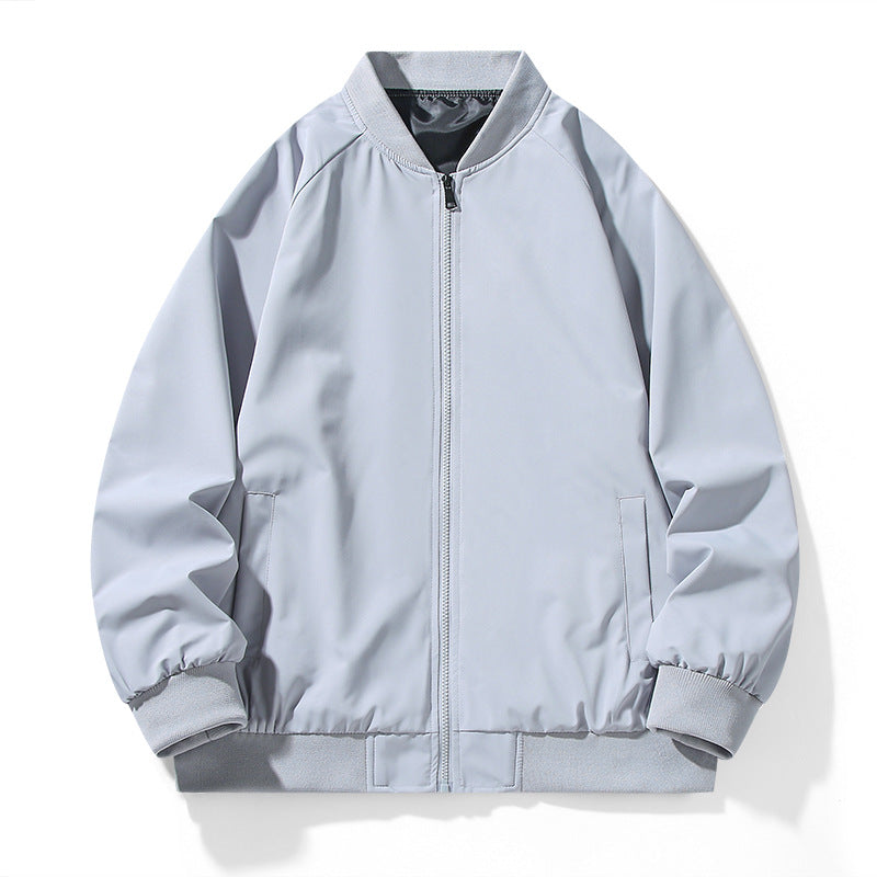 Mens Baseball Jacket With A Stand-up Collar