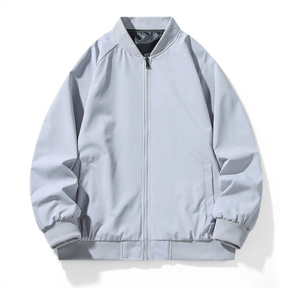 Mens Baseball Jacket With A Stand-up Collar