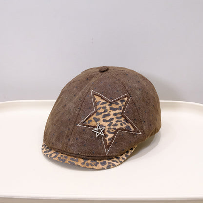 American Retro Leopard Print Polka Dot Star Patchwork Baseball Cap - Trendy, Fashionable, Stylish, And Unique Chick Style Cowboy Hat