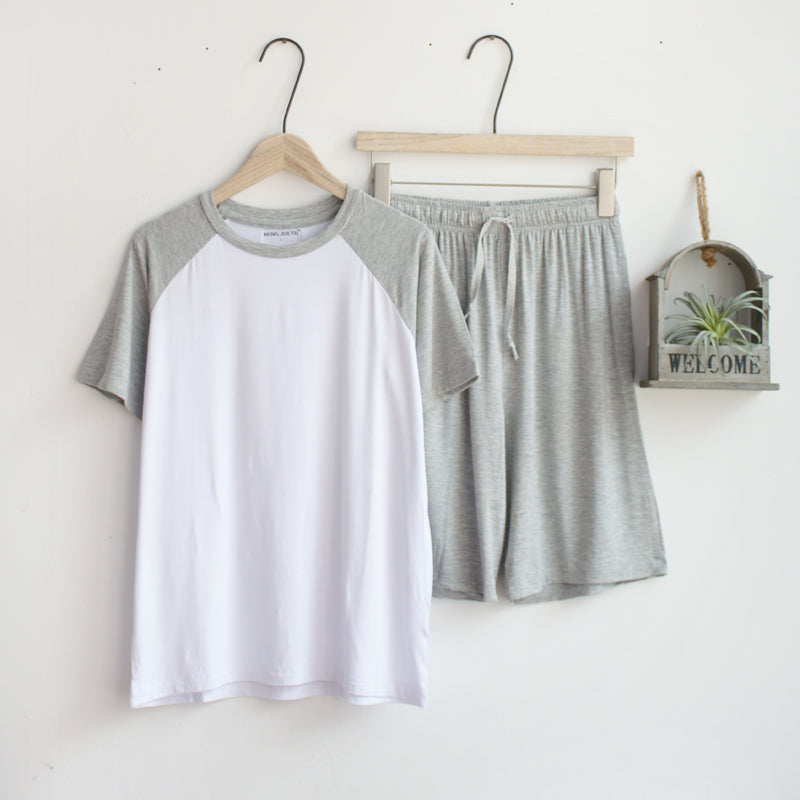 Modal Summer Pajamas Mens Thin Loose-fitting Set