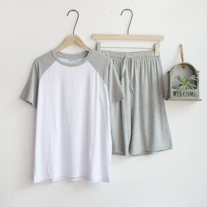 Modal Summer Pajamas Mens Thin Loose-fitting Set