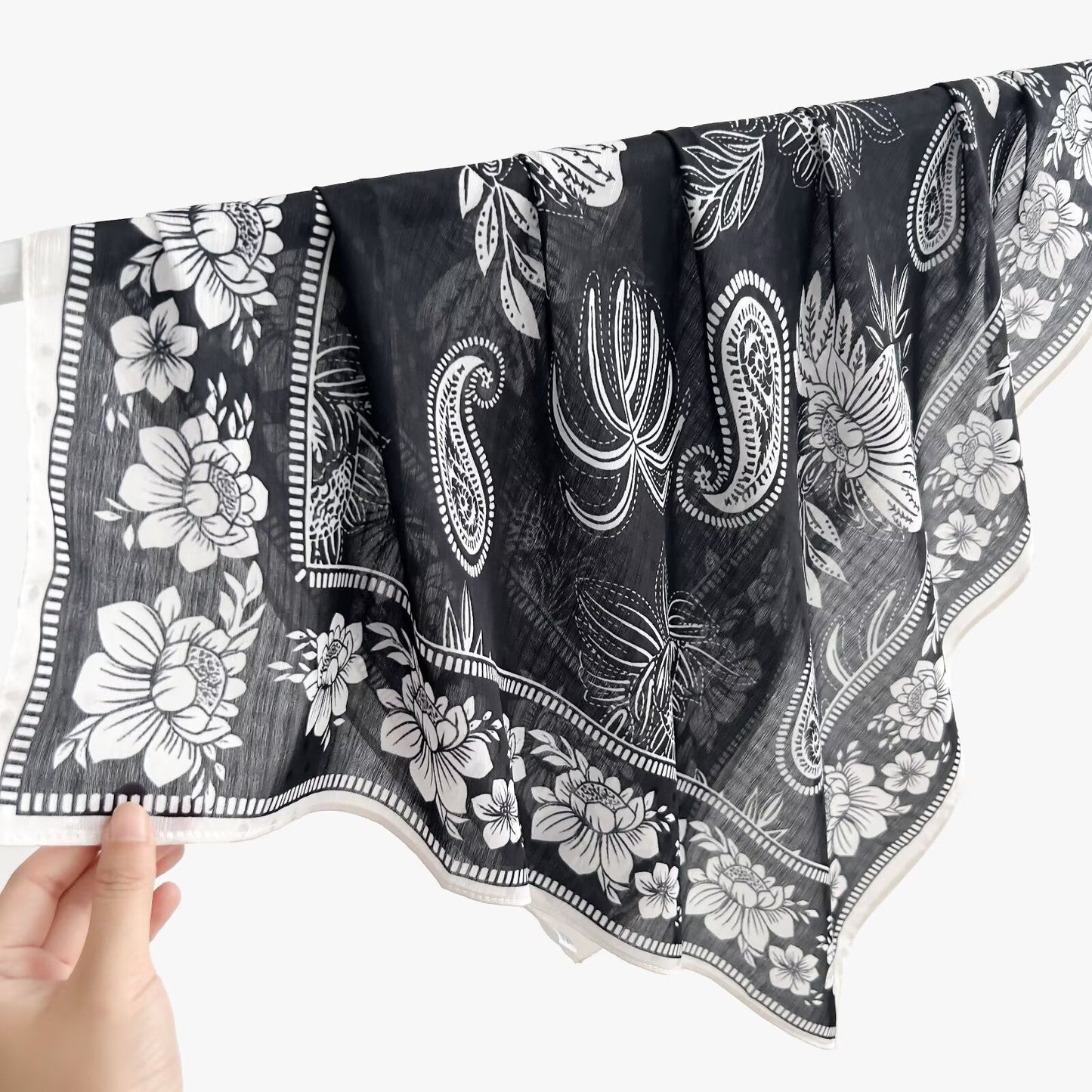 New Breathable Versatile Silk Chiffon Scarf For Women, Also Usable As A Shawl