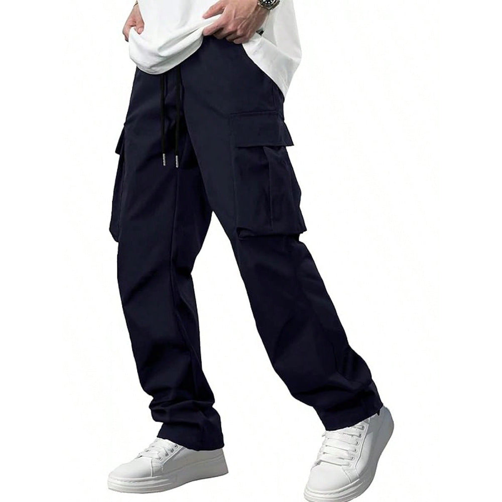 Men's Leisure Cargo Drawstring Pants