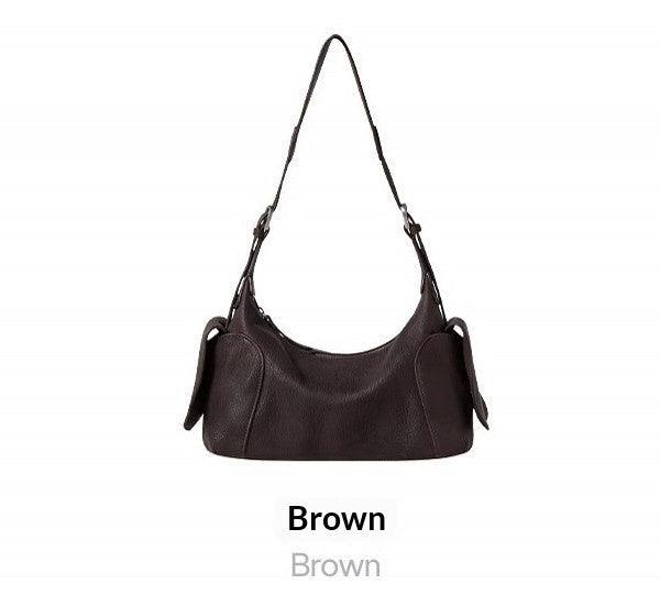 Vegetable-Tanned Full-Grain Leather Crossbody Shoulder Bag