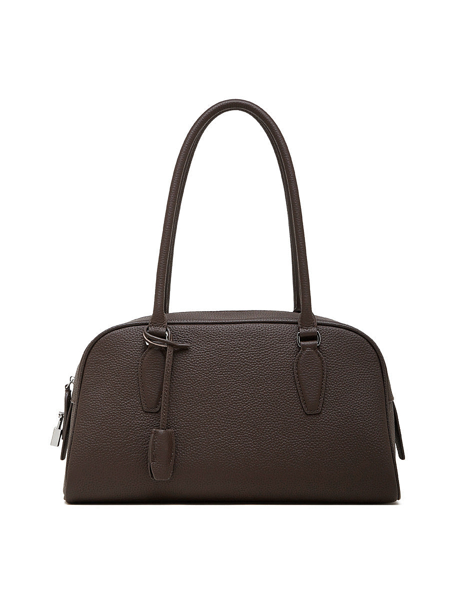 Leather Niche Shoulder Bag With A Long Handle