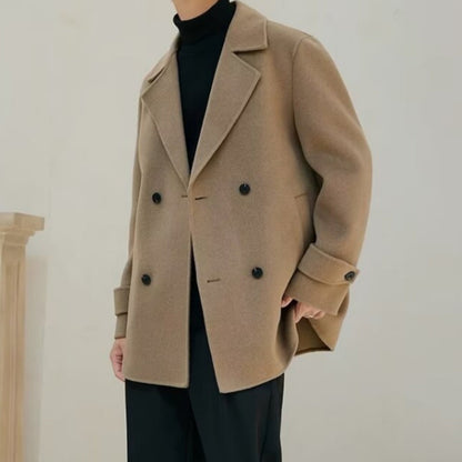Non-cashmere Wool Trench Coat For Men