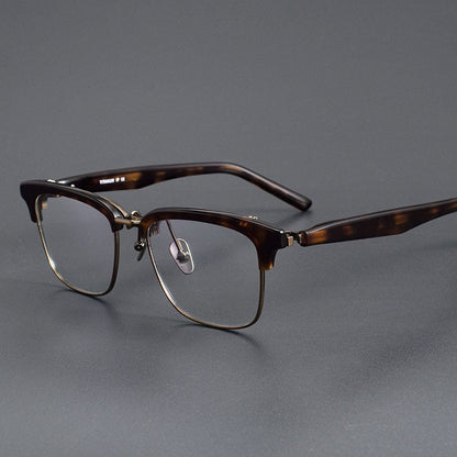 Mens Myopic Eyeglass Frames For Wide Faces, Pure Titanium Version