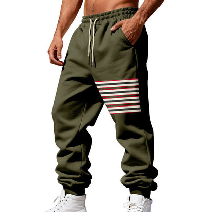 Mens Fleece-lined Loose-fit Jogger Pants
