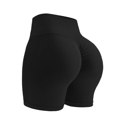 Nude Feeling Seamless High Rise Tight Gym Shorts Peach Hip Sculpting Three Length Yoga Running Workout Shorts For Women