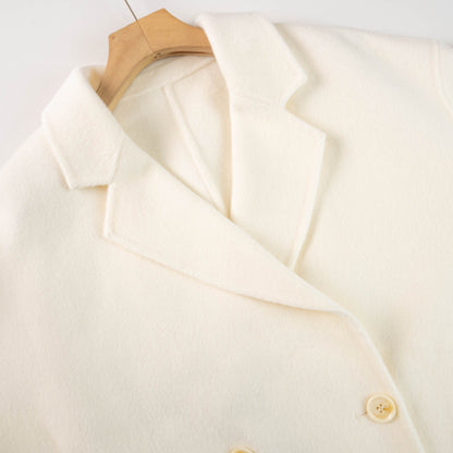 Loose-fit Wool Coat Casual And Versatile Short Outerwear For The Commute