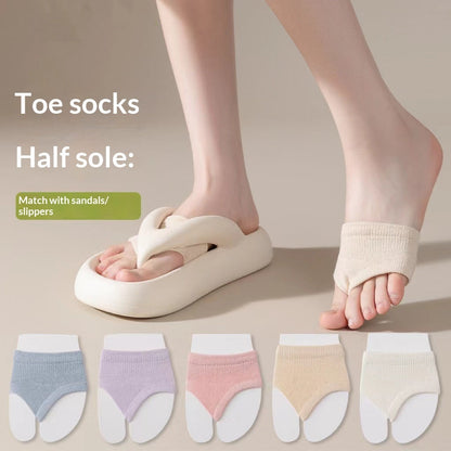 Womens Half-sock Forefoot Non-slip Invisible Flip-flops