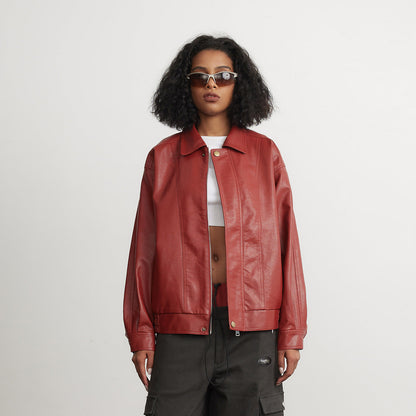 Cool Cropped Leather Jacket