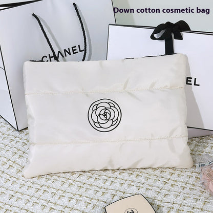 New Camellia Classic Hand-held Cosmetic Bag