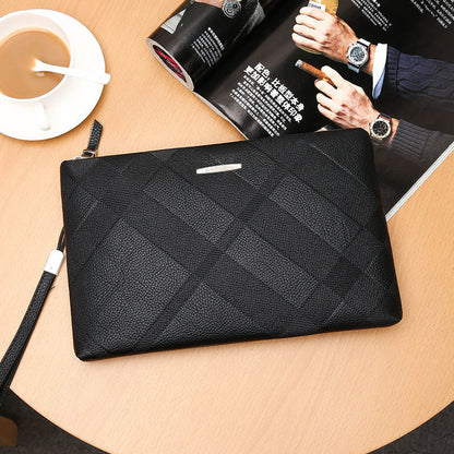 Mens Stylish Soft-leather Casual Large-capacity Clutch Bag