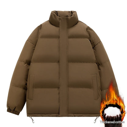 Men's Fashionable Stand-Neck Thickened Cotton-Padded Jacket
