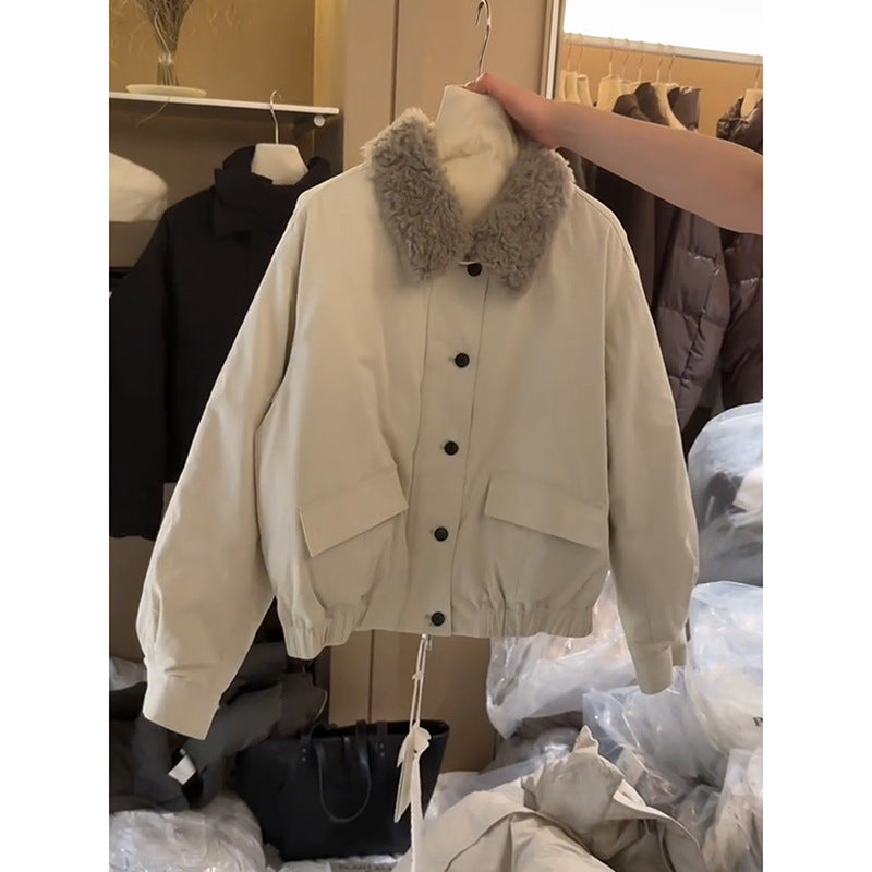 Women's Retro Warm Fur Collar Jacket