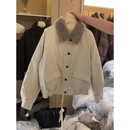 Women's Retro Warm Fur Collar Jacket