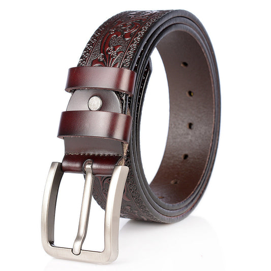 Carved Craft Men's Cattlehide Leather Belt