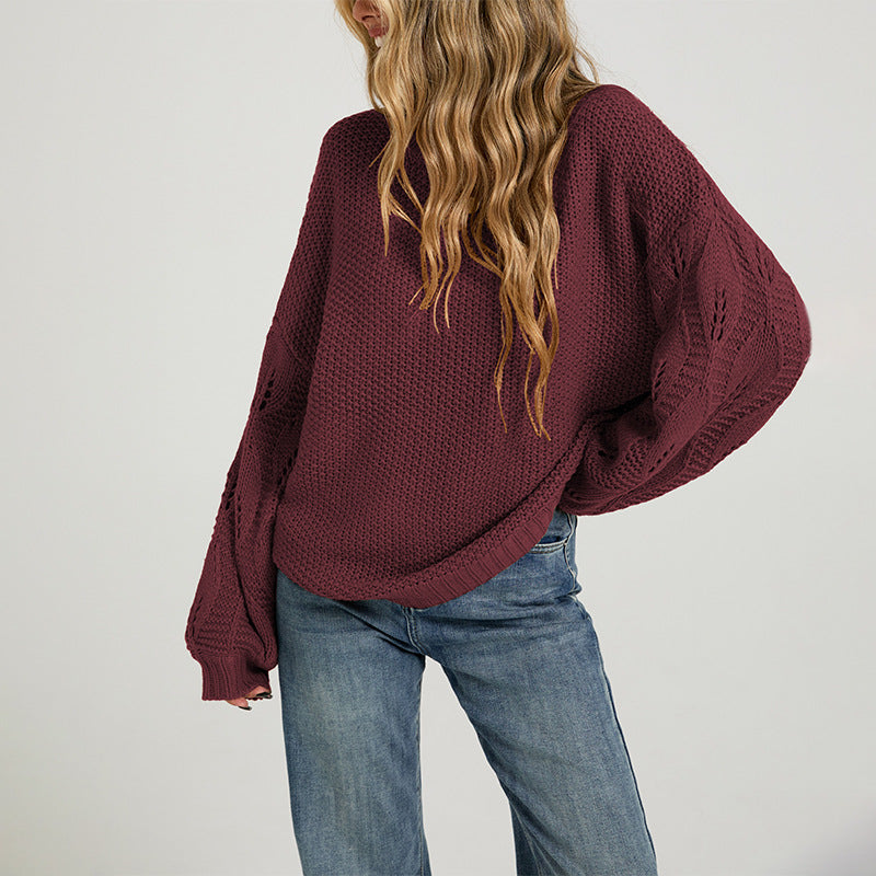 Arrival Womens Solid-color Pullover Sweater