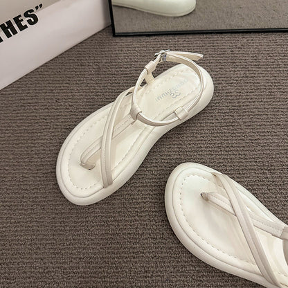 Sandals Women 2026 New Summer Outdoor Wear Fashion High End Versatile Women Shoes Comfortable For Dress Roman Shoes