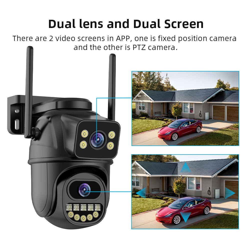 Binocular Gun Ball Linkage Integrated Wireless Surveillance Camera
