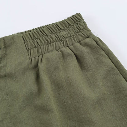 Casual Shorts With A Curled Hem Western Style