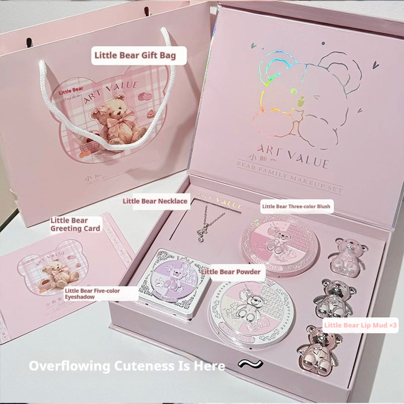 Cute Necklace In The Little Bear Family Makeup Set