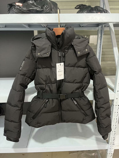New Multi-color Ski Quilted Hooded Puffer Jacket