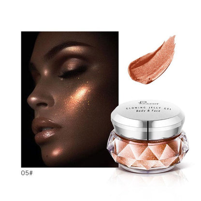 Mermaid Glow Highlighter Jelly Gel - Festival Body Glitter Makeup