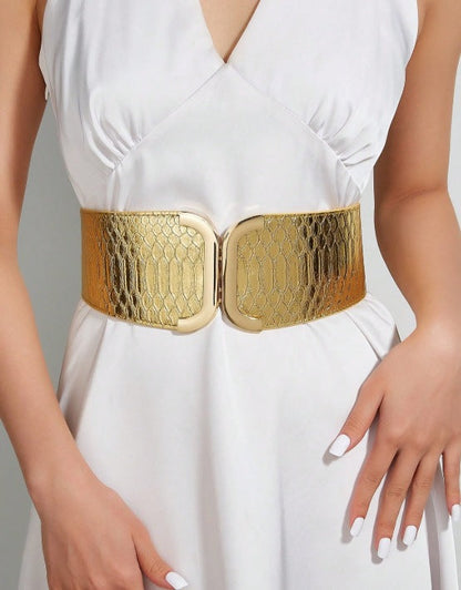 Dragon-patterned Snap-fit Elastic Waistband For Women