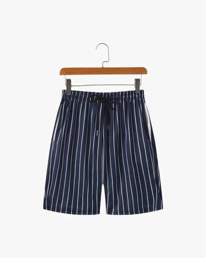 Casual Mens Wide-leg Printed Pinhole Shorts
