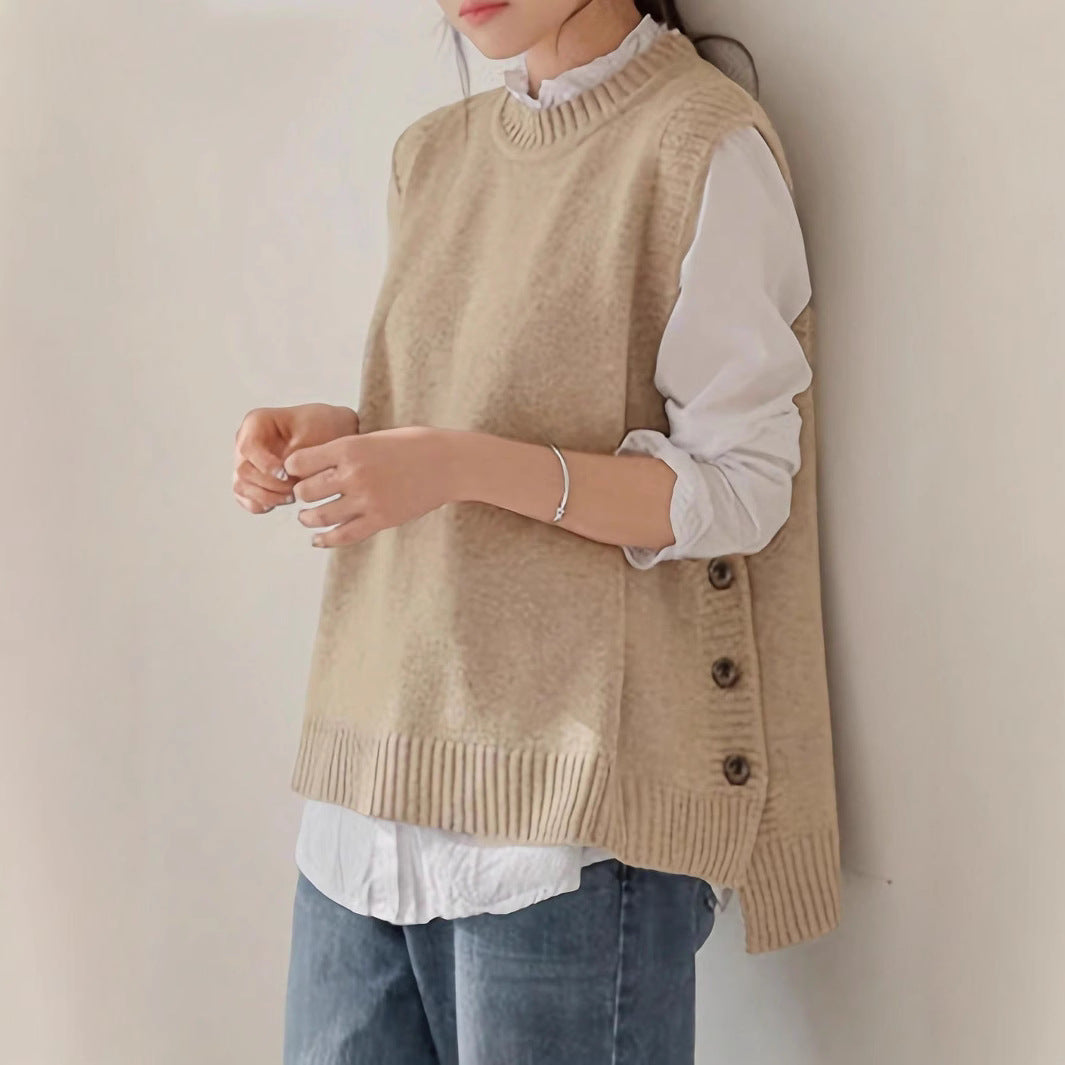 Womens Retro Sleeveless Sweater Vest