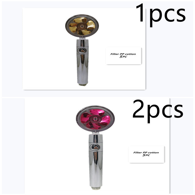 Turbo Propeller Shower Head Handheld High Pressure