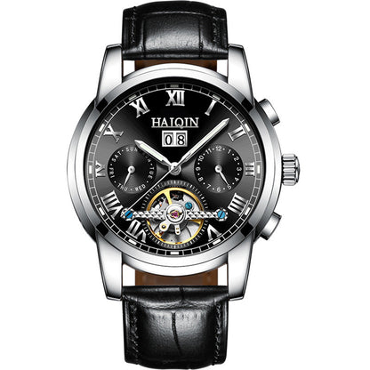 Men's Fashion Luminous Waterproof Skeleton Tourbillon Watch