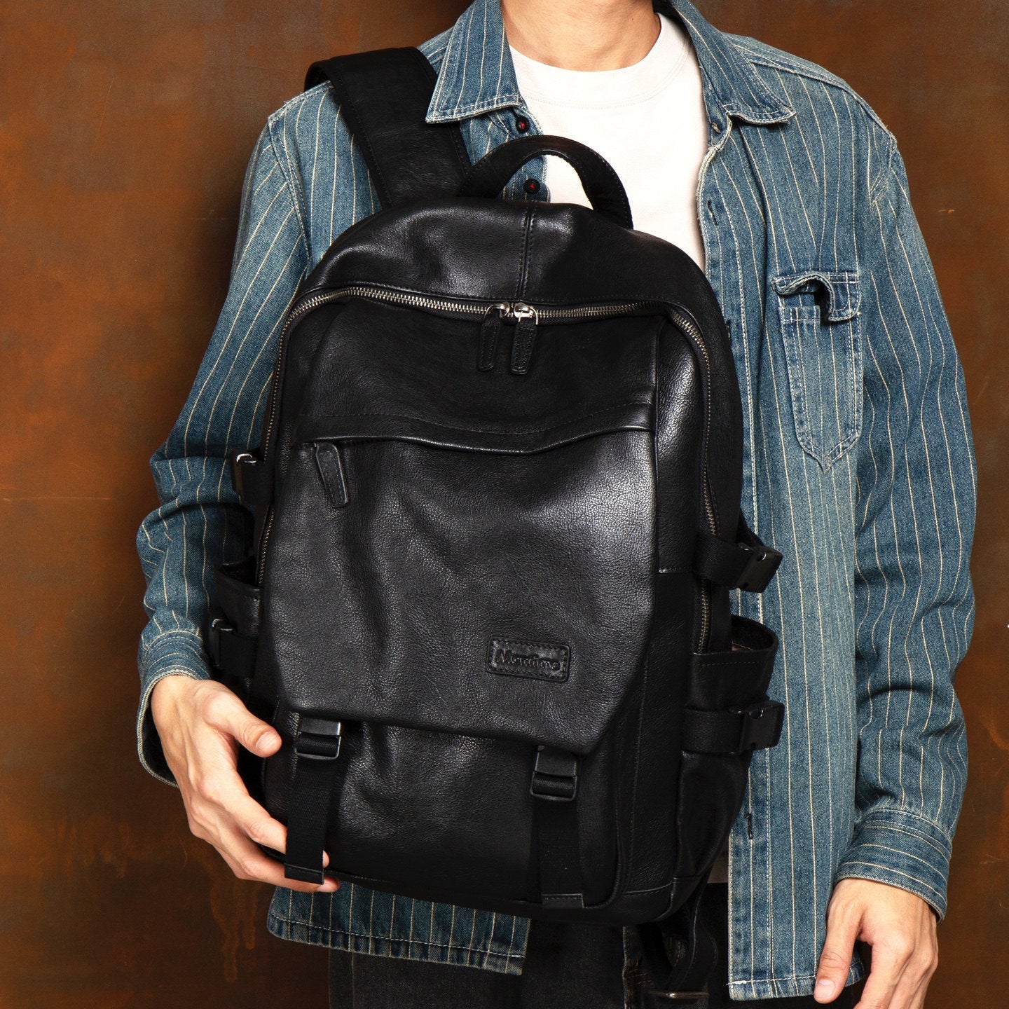 Slow Time Full-Grain Leather Backpack