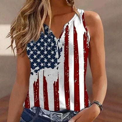 Independence Day 3D-printed Summer Womens Top