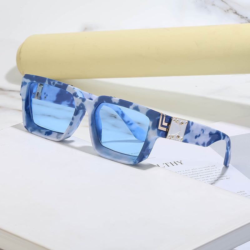 Millionaire Same Style Sunglasses For Men, Fashionable Internet Celebrity Sunglasses For Women, High-End Glasses, Square Frame Sunglasses, Cross-Border