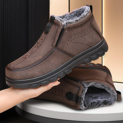 Plus-size Cotton Shoes Thick-soled Slip-on Warm Shoes For Men