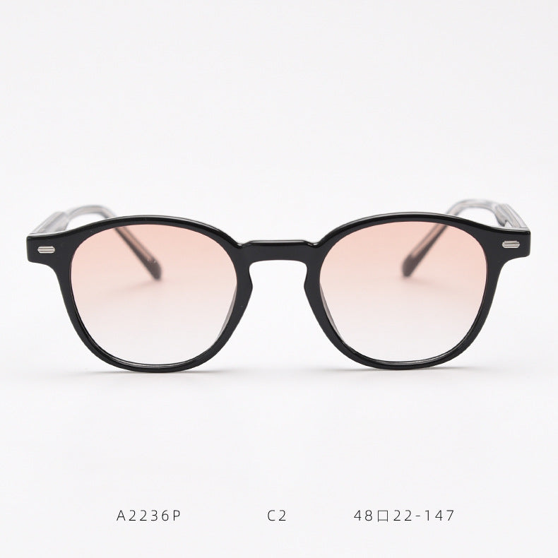 Retro Colorful Polarized Sunglasses With A Thin Frame