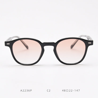 Retro Colorful Polarized Sunglasses With A Thin Frame