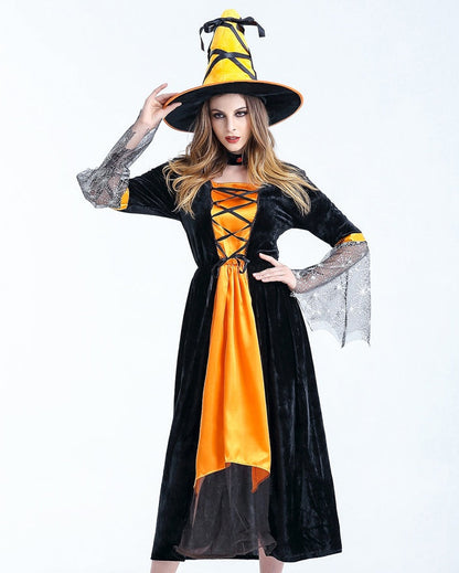 Women Scary Witch Costumes Sorceress Cosplay Costume For Halloween Carnival Fancy Dress Women Magic Moment Costume