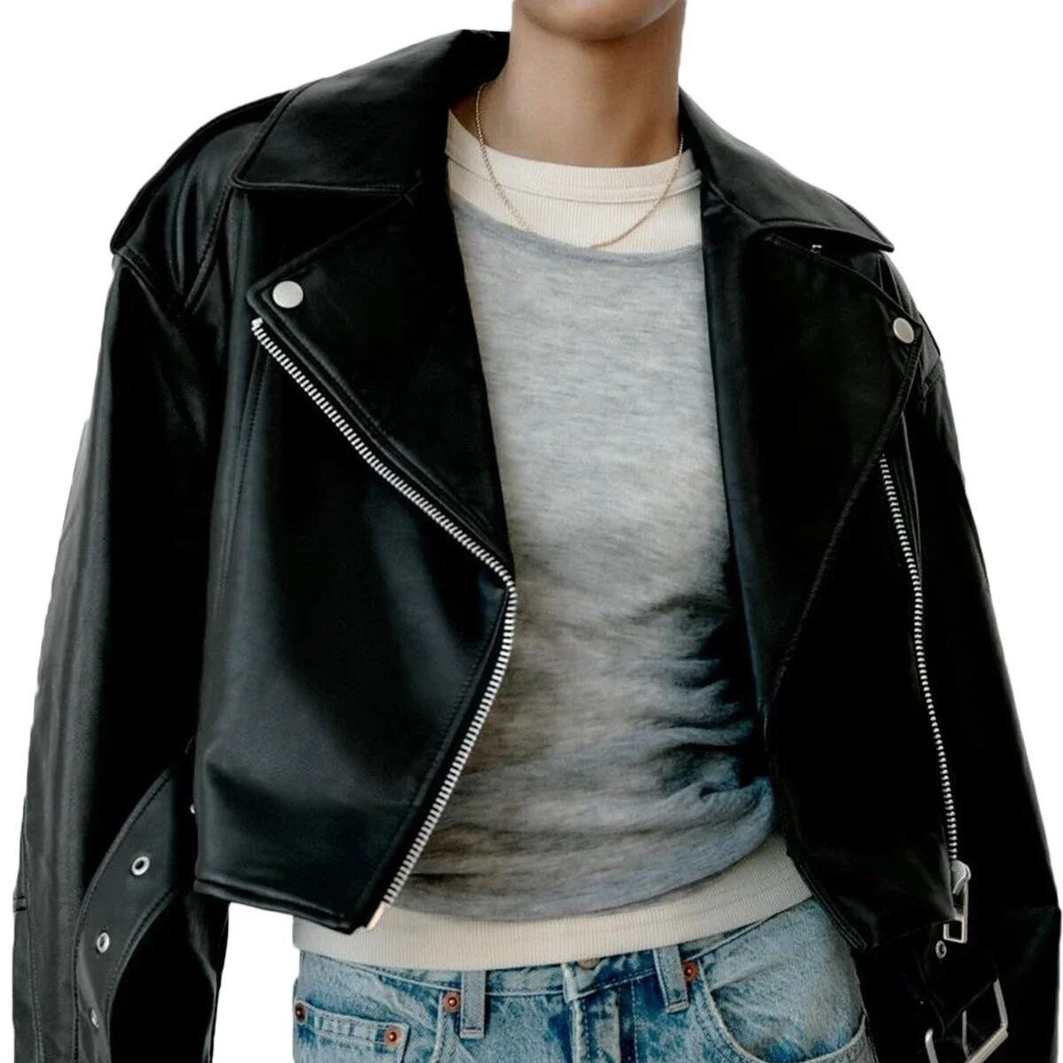 Bestselling Street-style Retro Turn-down Collar Loose Washed Jacket