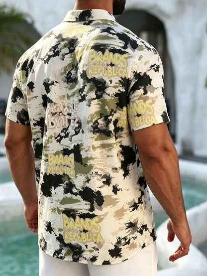 Men's Hawaiian Shirt  Colorful Prints For Holiday, Outdoor & Party Wear